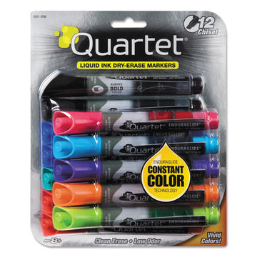 Quartet® Enduraglide Dry Erase Marker, Broad Chisel Tip, Nine Assorted Colors, 12-set freeshipping - TVN Wholesale
